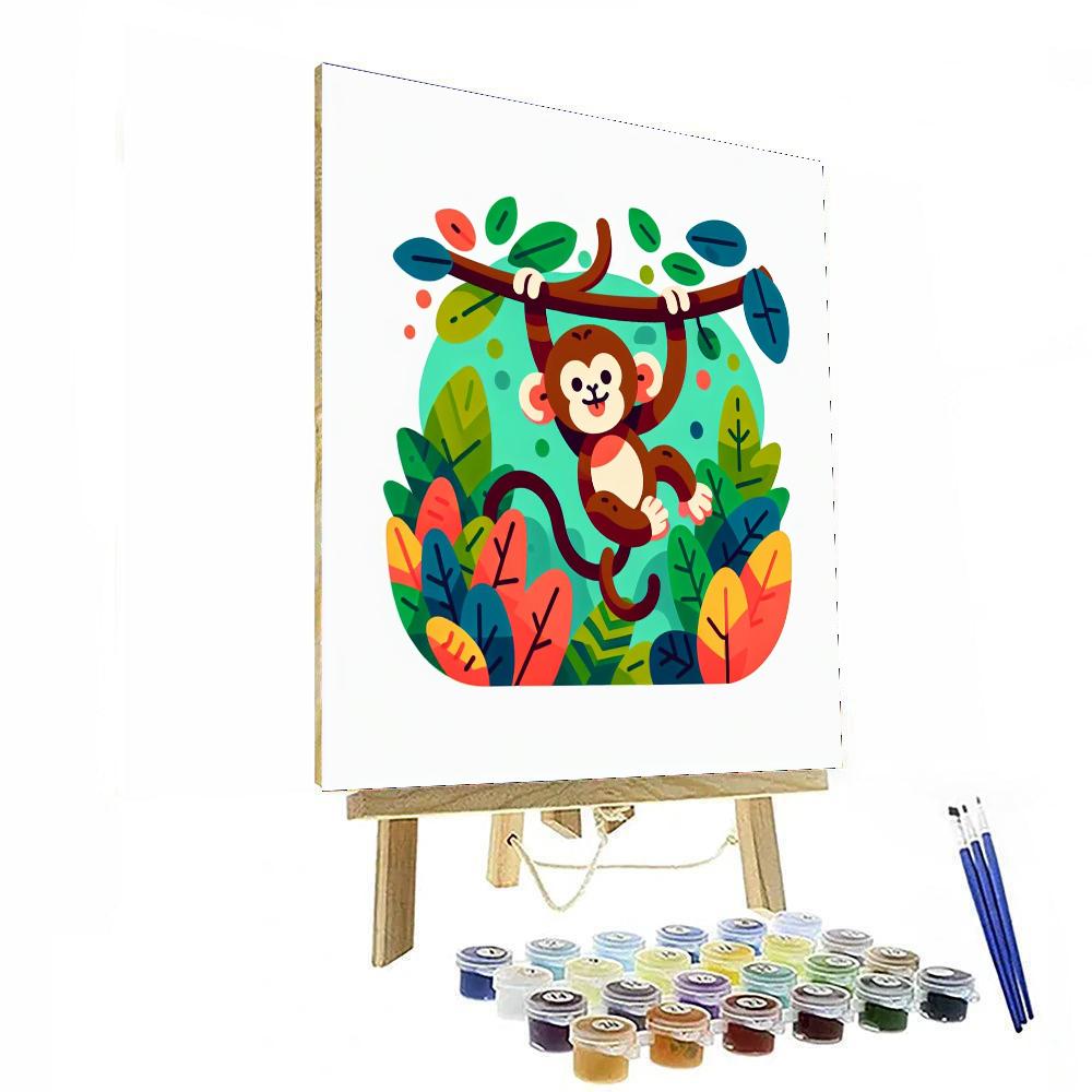 Funny Monkey Business Numbered Painting Kits