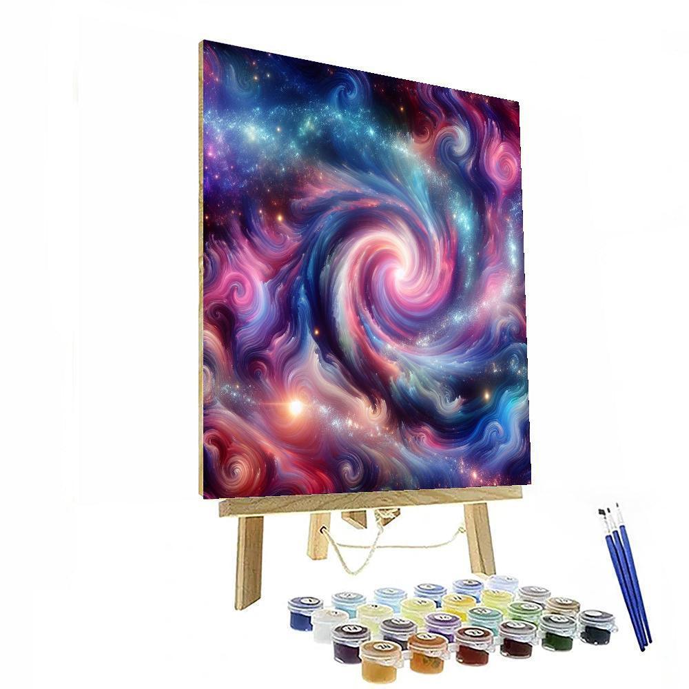 Cosmic Galaxy Swirl Numbered Painting Kits