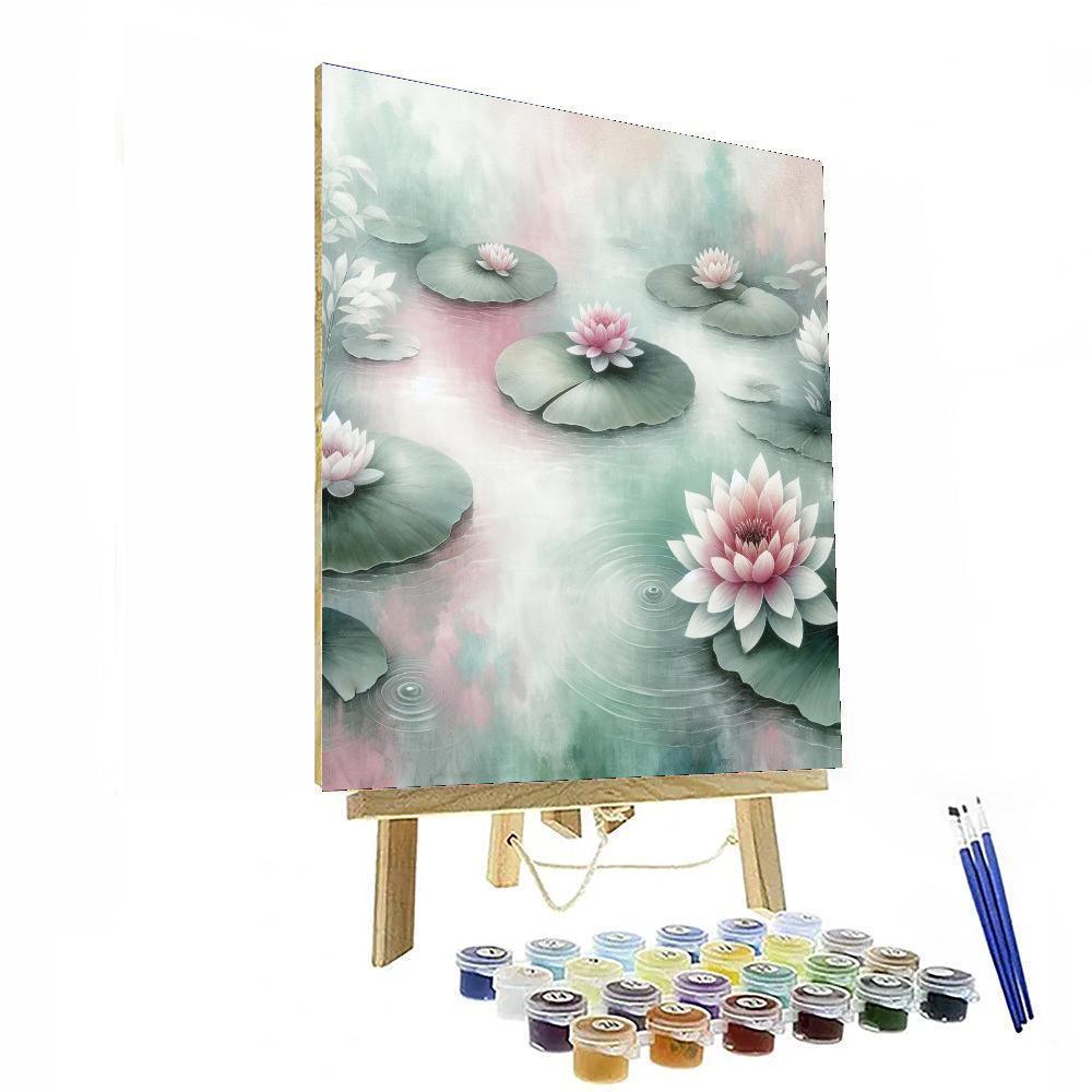 Ethereal Water Lily Oasis Paint By Color