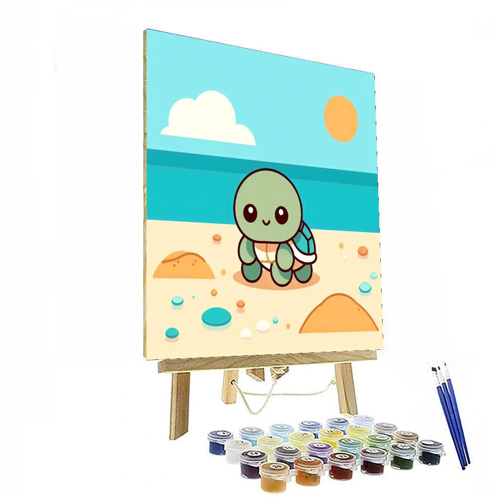 Curious Turtle's Beach Walk Numbered Painting Kits