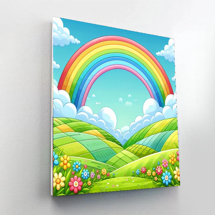Rainbow Of Colors Number Painting