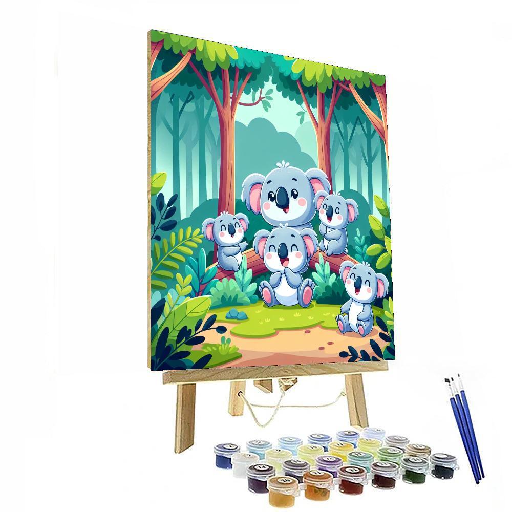 Cute Cuddly Koalas Number Painting