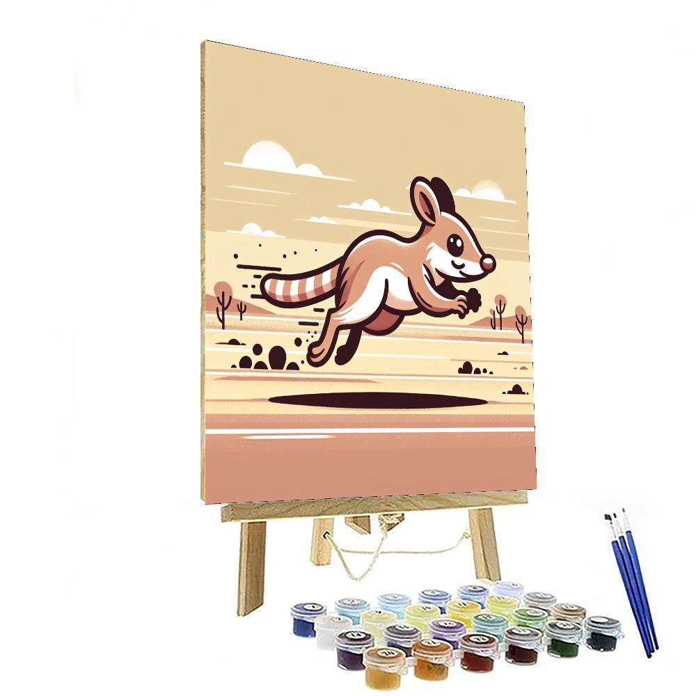 Bouncing Bandicoot Paint By Numbers Art