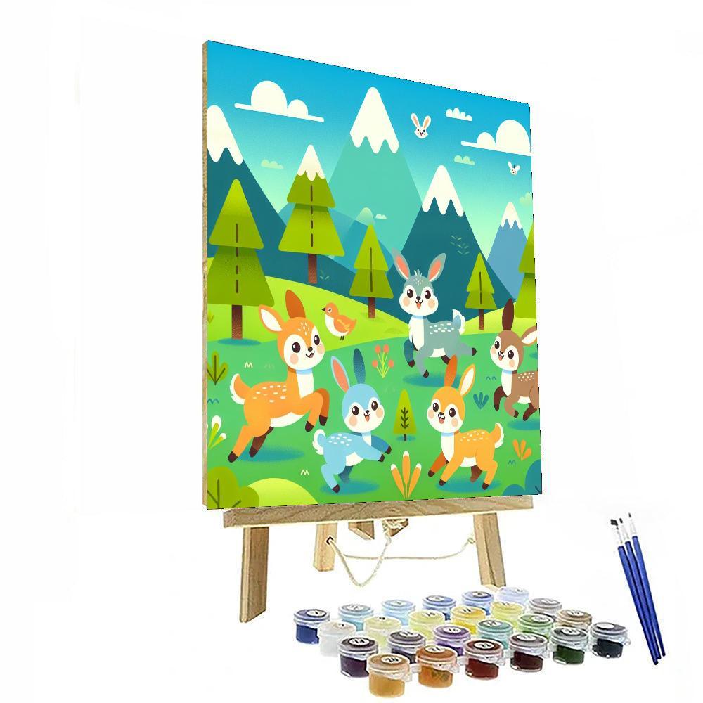 Merry Mountain Animals Paint By Number