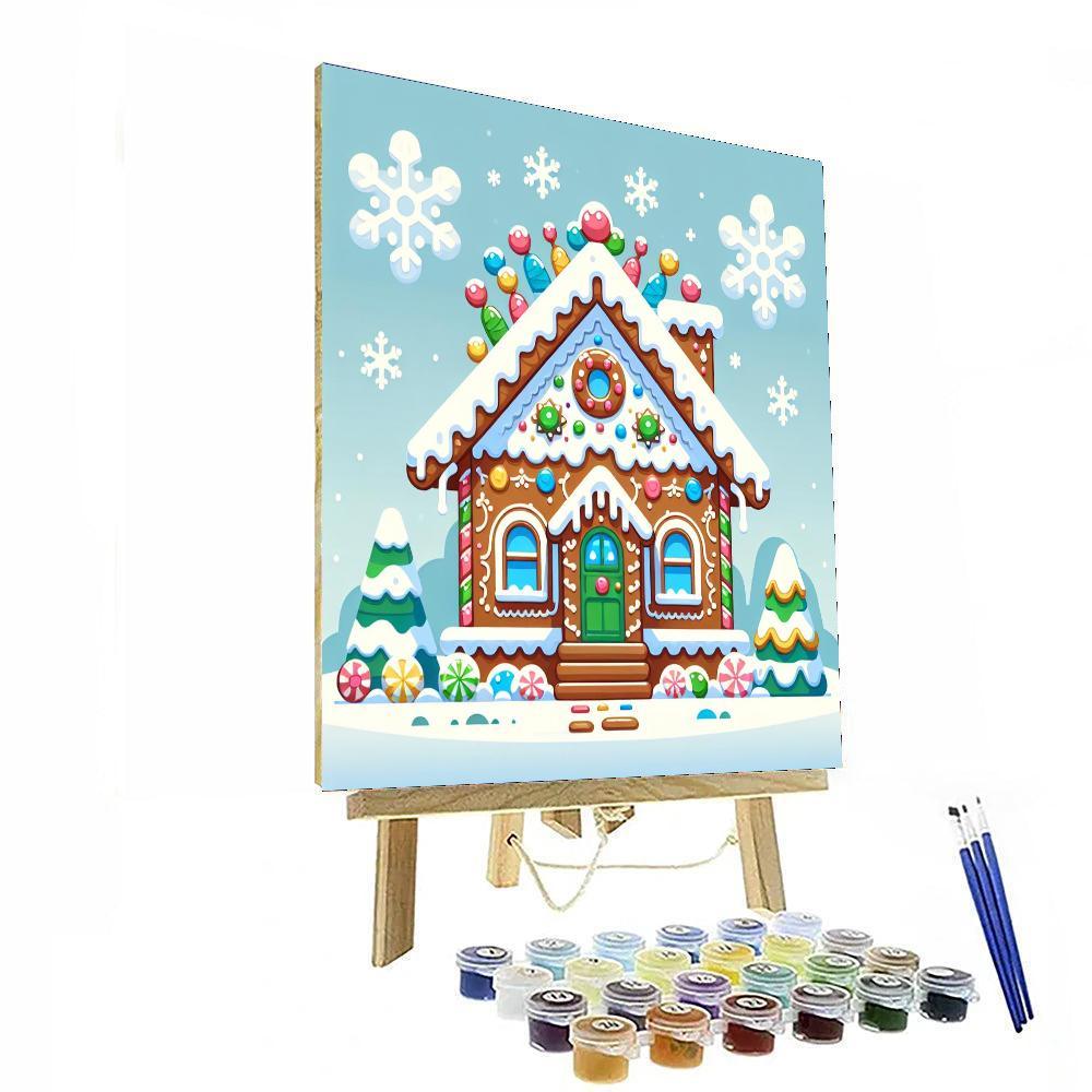 Charming Gingerbread House Paint By Number
