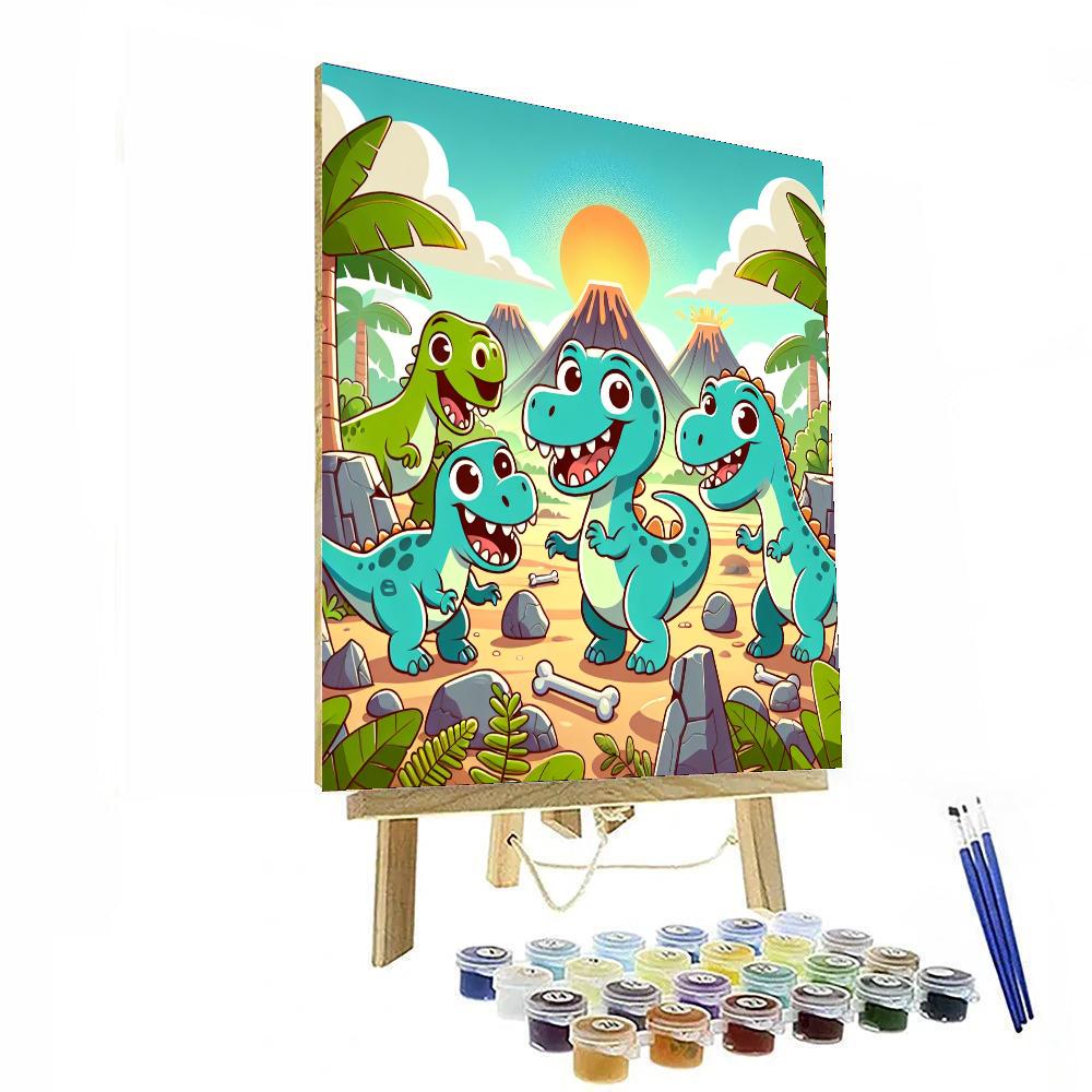 Friendly Fossils Number Painting