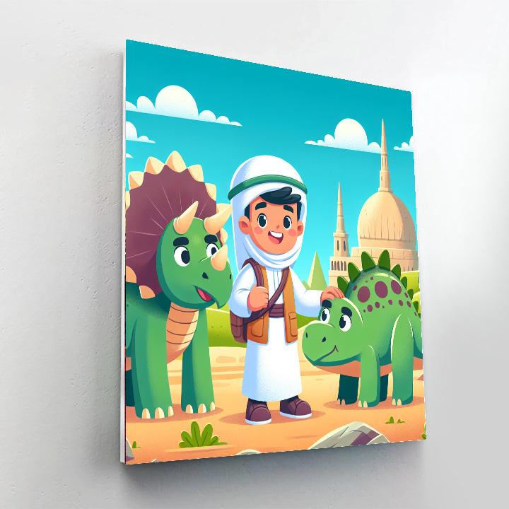 Dinosaur World Expedition Number Painting