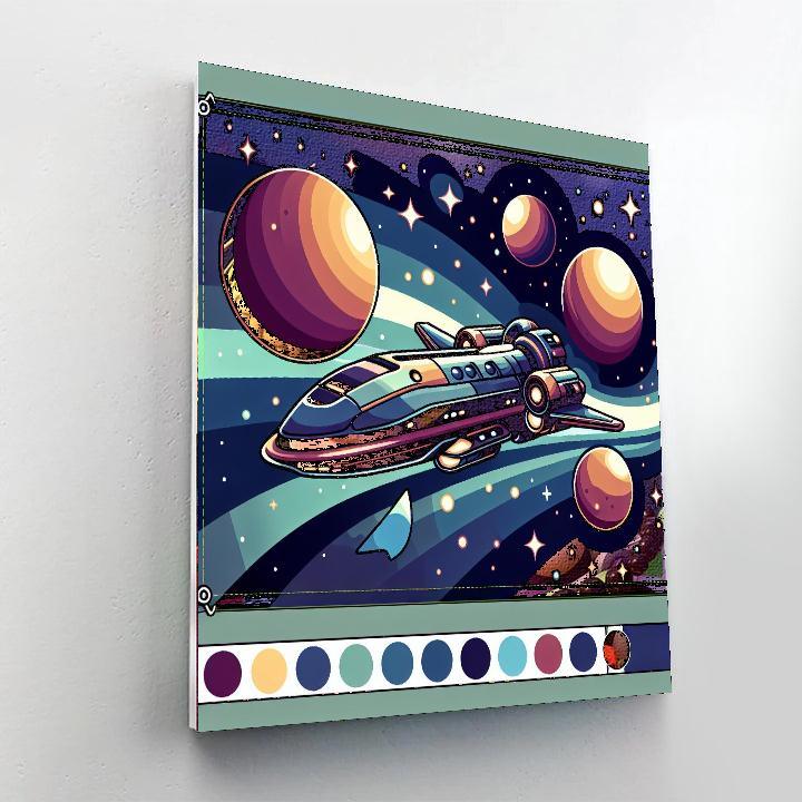 Galactic Explorer Spaceship Adventure Paint By Number