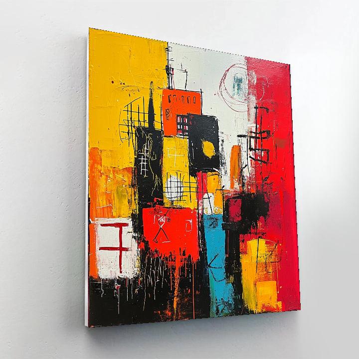 Jean-Michel Basquiat Inspired Pulse Of The City  Paint By Numbers Kits