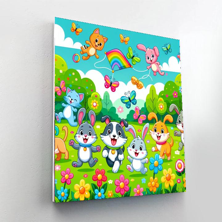 The Happy Pet Playground DIY Paint By Numbers