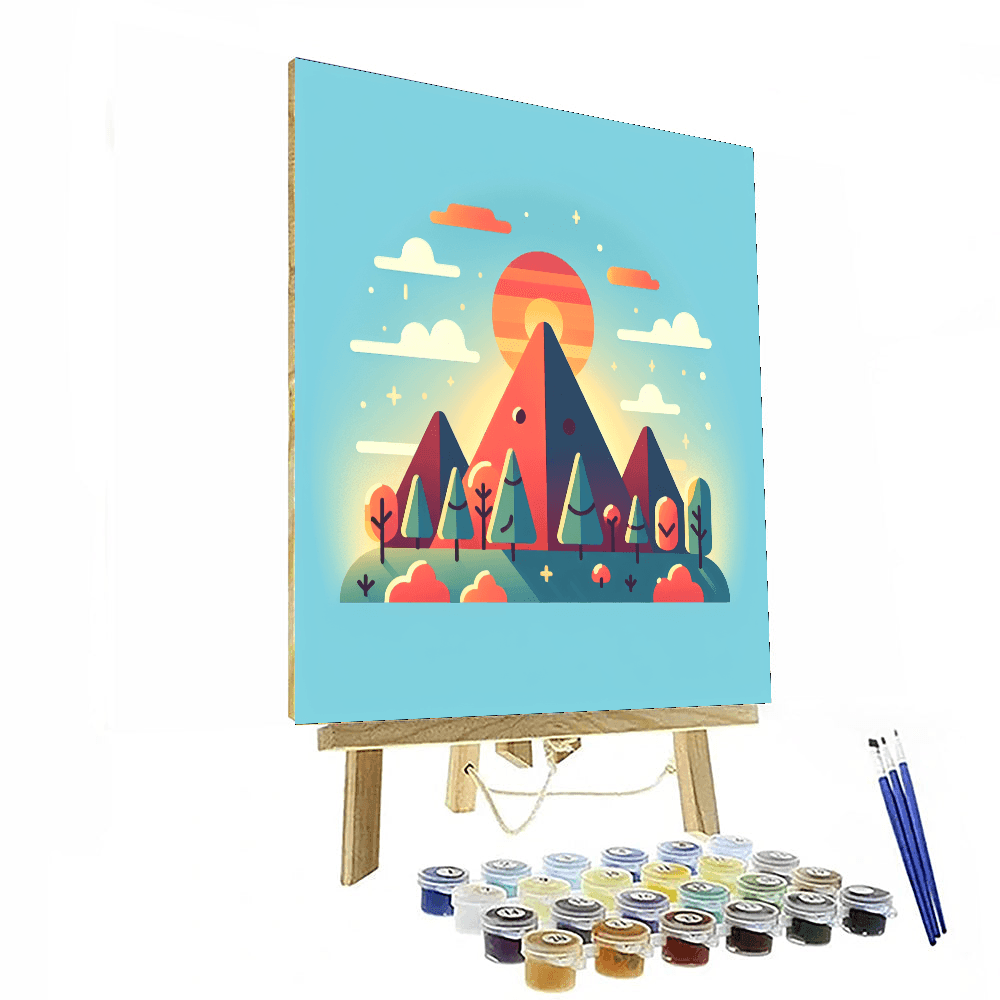 Mystical Mountain Number Painting