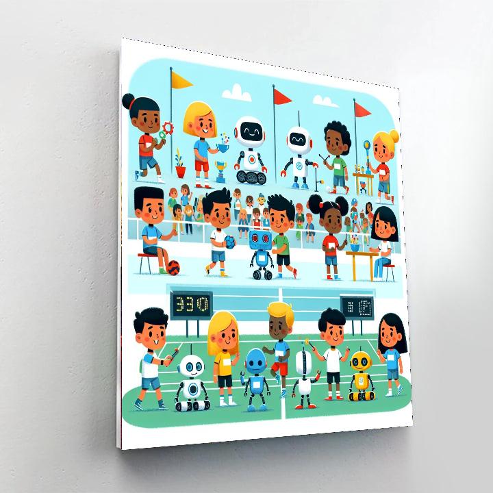 Robot Olympics Challenge Painting Number Kit