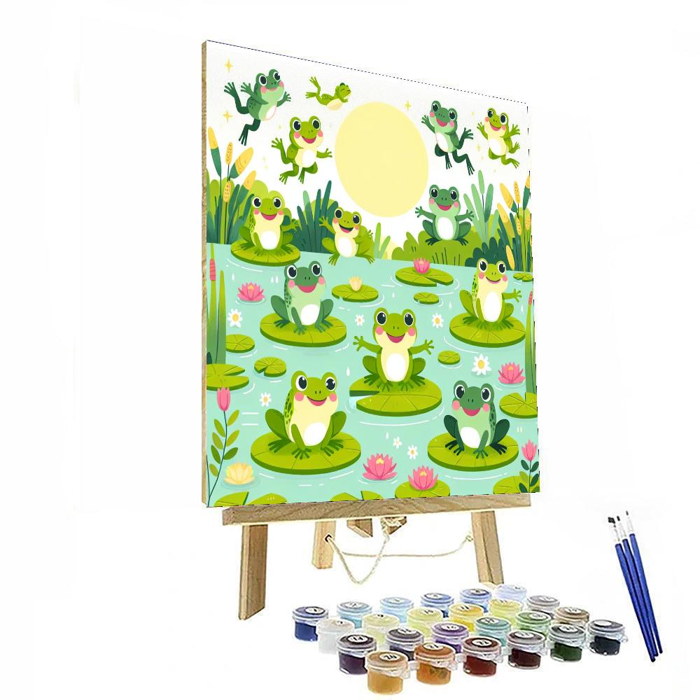Froggy Pond Adventure Painting By Numbers Kit