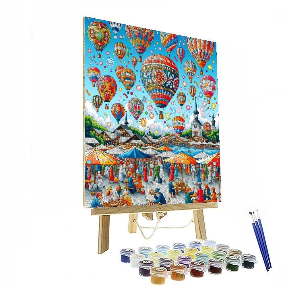 Balón Del Fuego Festival Painting Number Kit