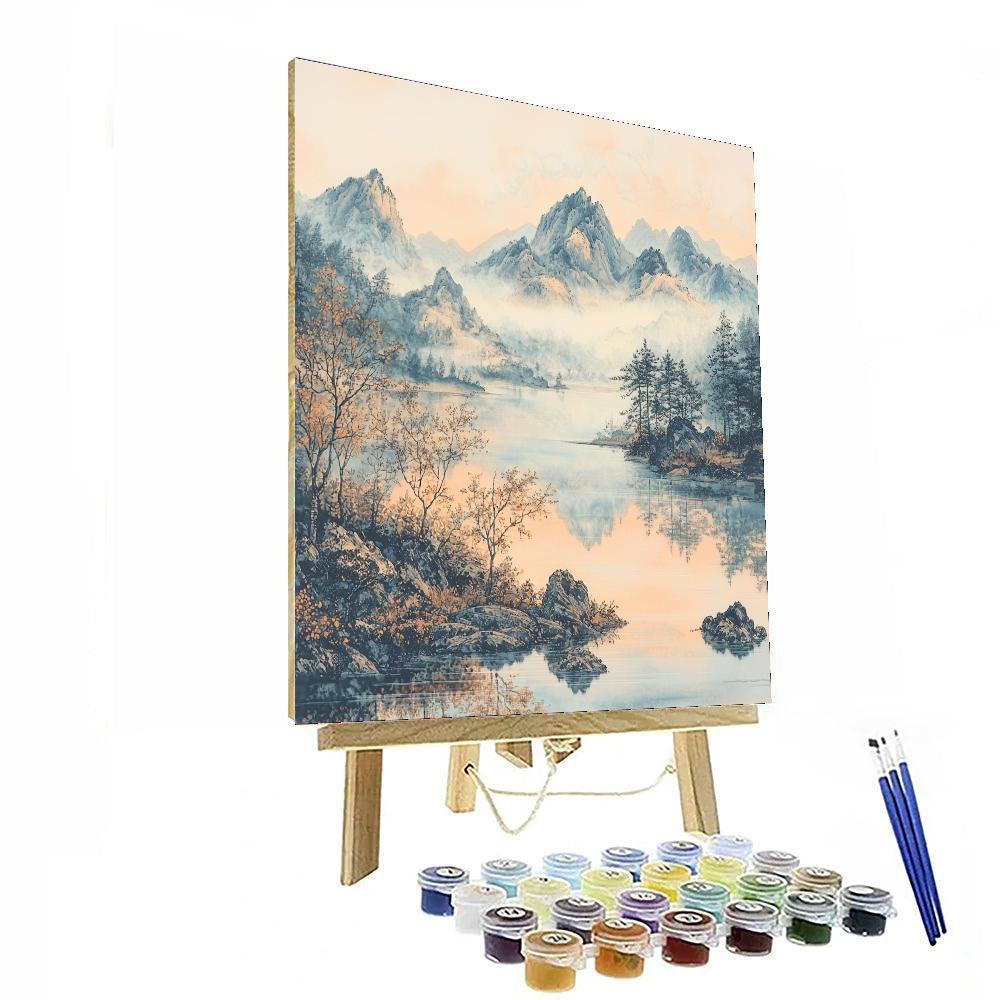 Zhao Mengfu Inspired Mystical Horizon  Numbered Painting Kits
