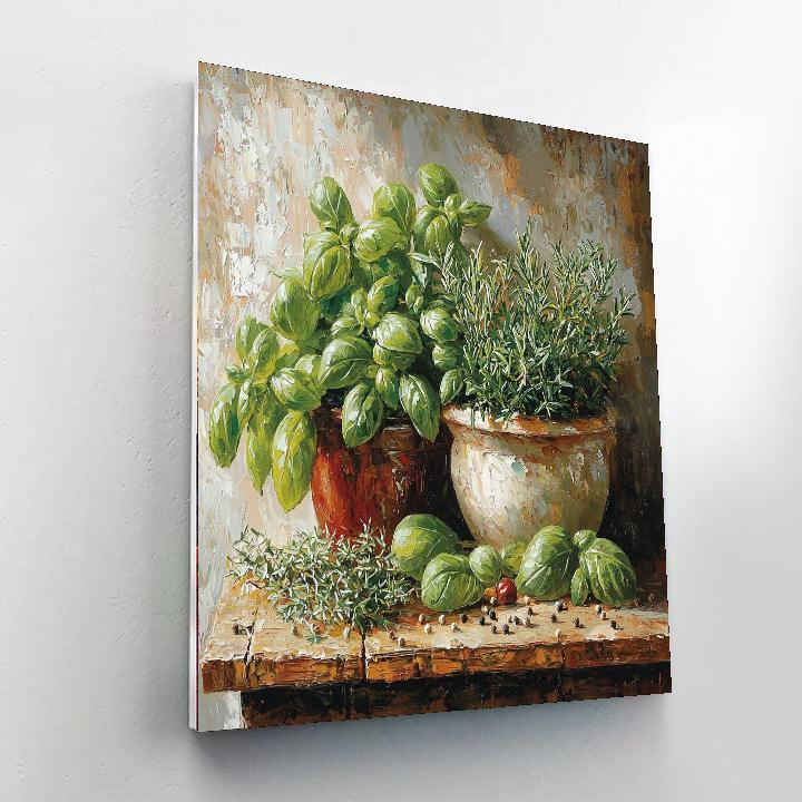 Pierre-Auguste Renoir Inspired Aromatic Herbs  Paint By Color