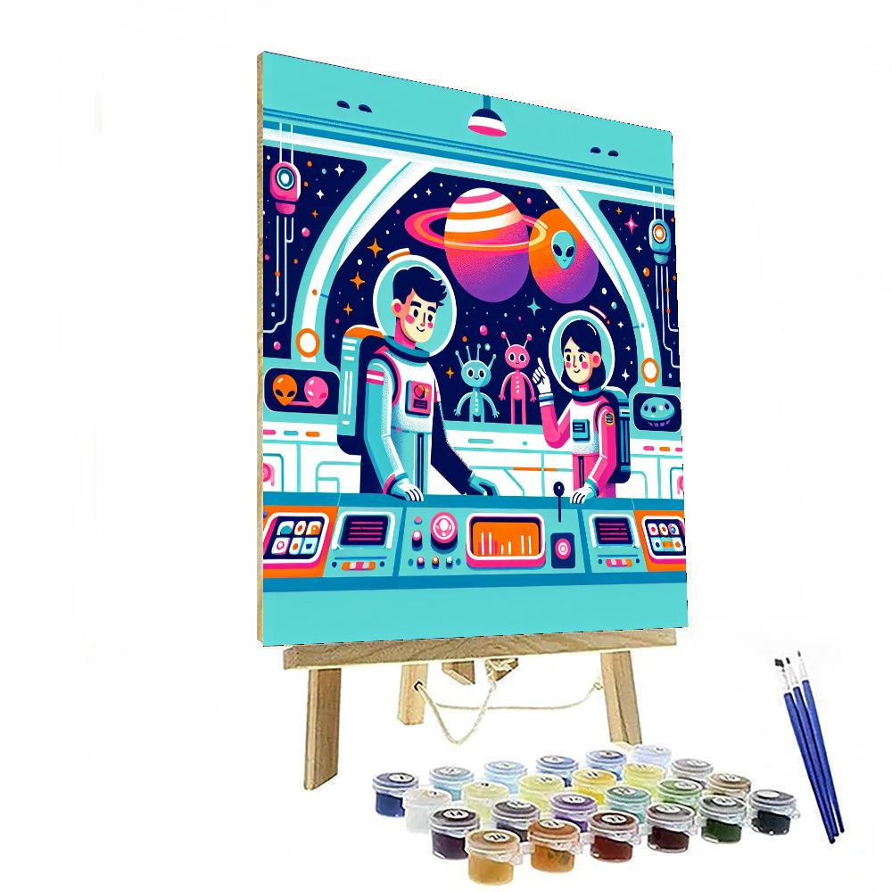 Space Station Spectacular Paint By Numbers Art