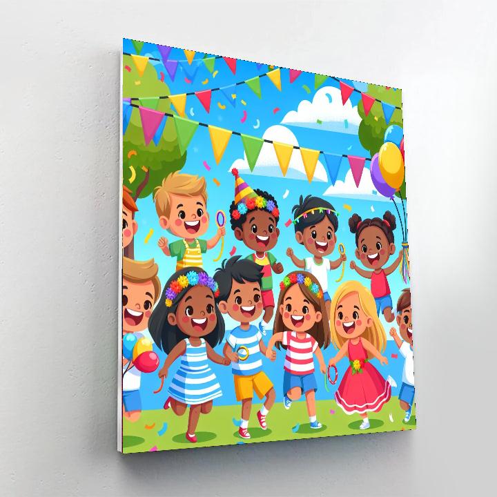 Colorful Celebration Day Number Painting