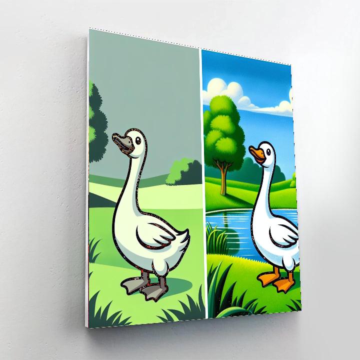 Gleeful Goose Paint By Numbers Art