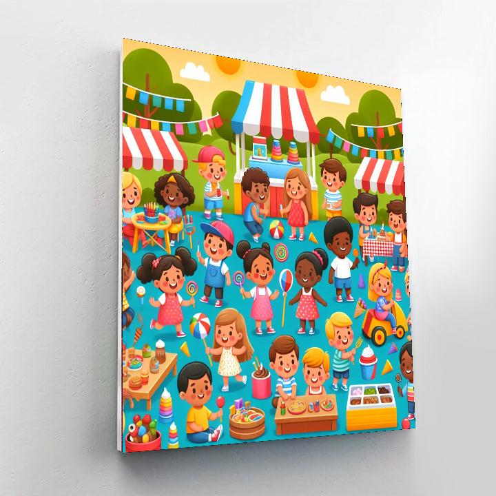 Colorful Friendship Festival Painting Number Kit