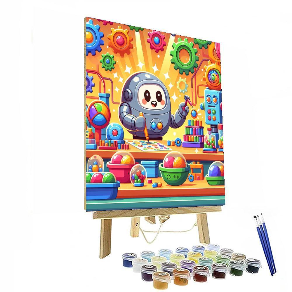 Magical Robot World Painting Number Kit