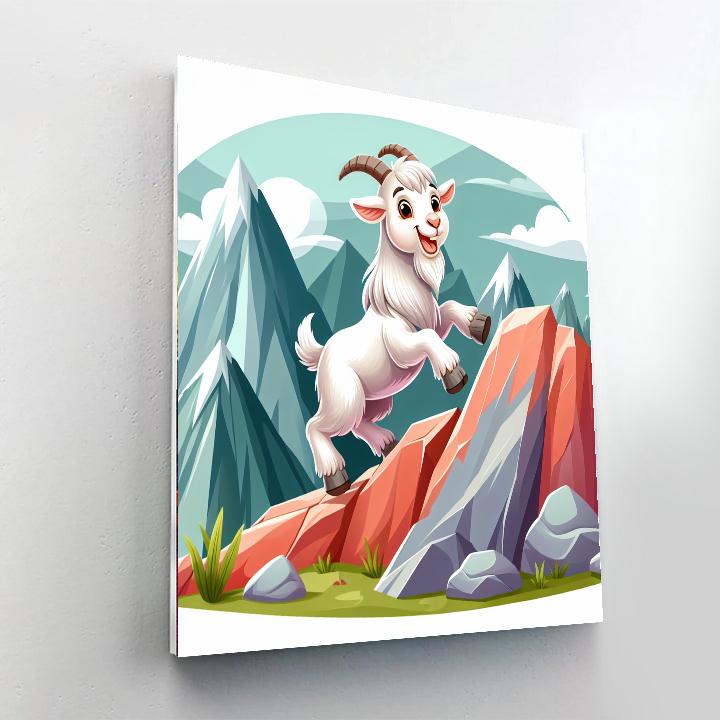 Merry Mountain Goat Numbered Painting Kits