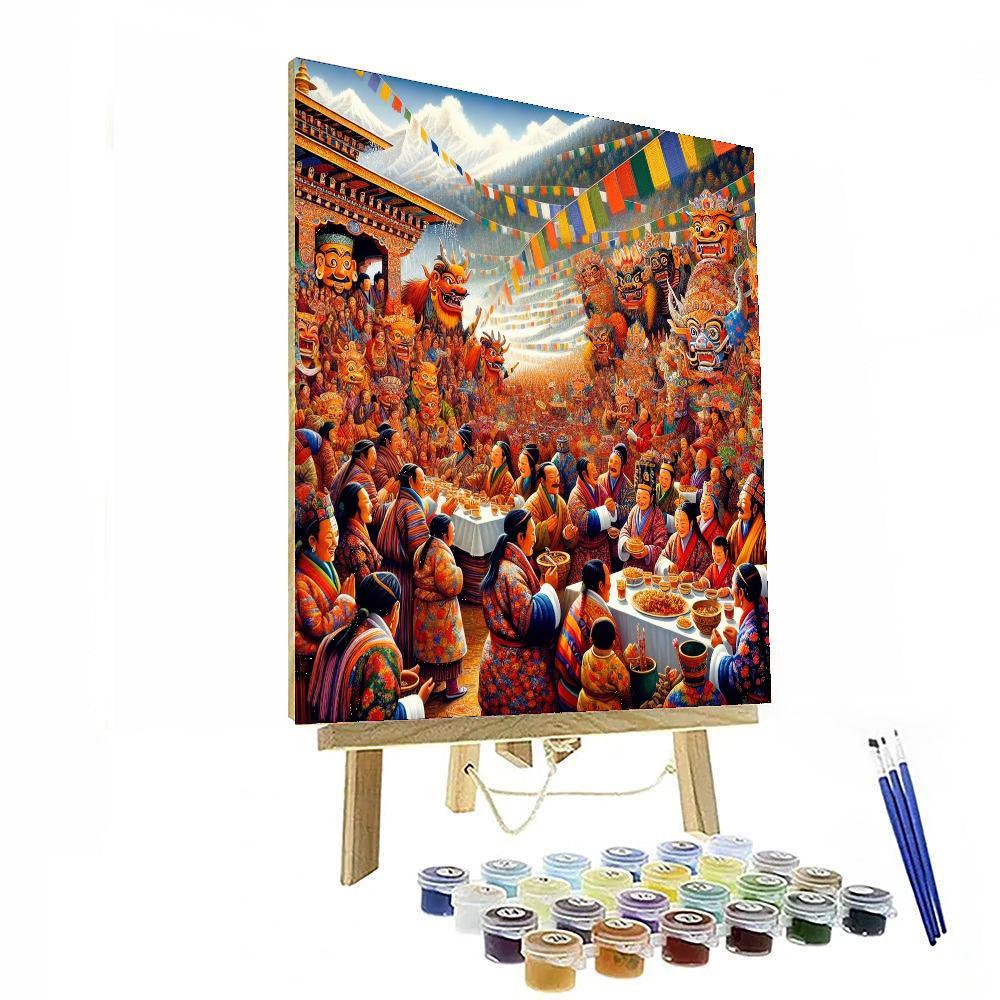 Losar New Year Festival - Bhutan Paint By Numbers Art