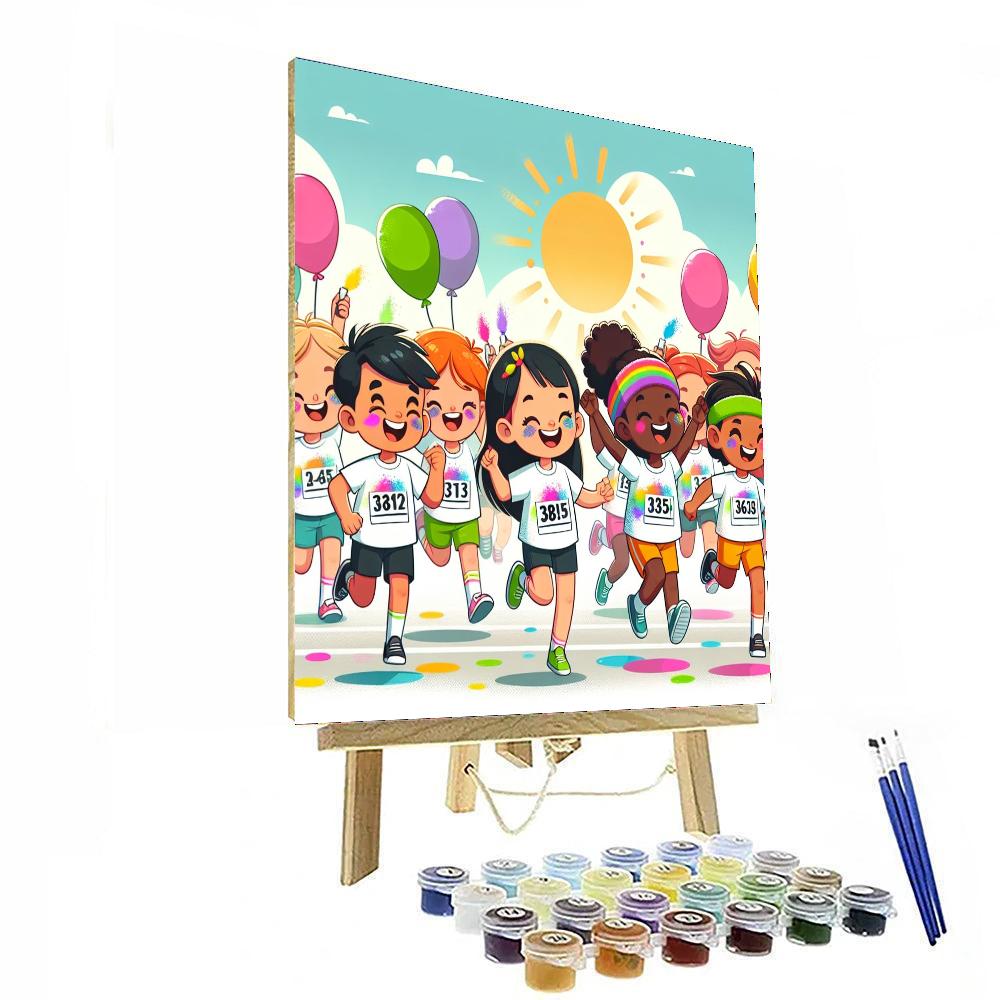 Festive Color Run Paint By Number