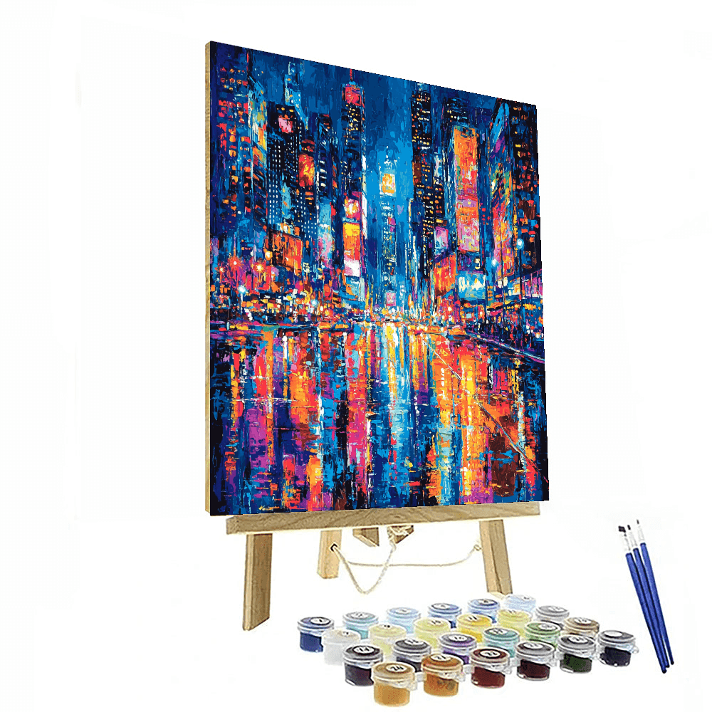 Warhol Inspired Urban Night Lights - DIY Painting By Numbers Kit