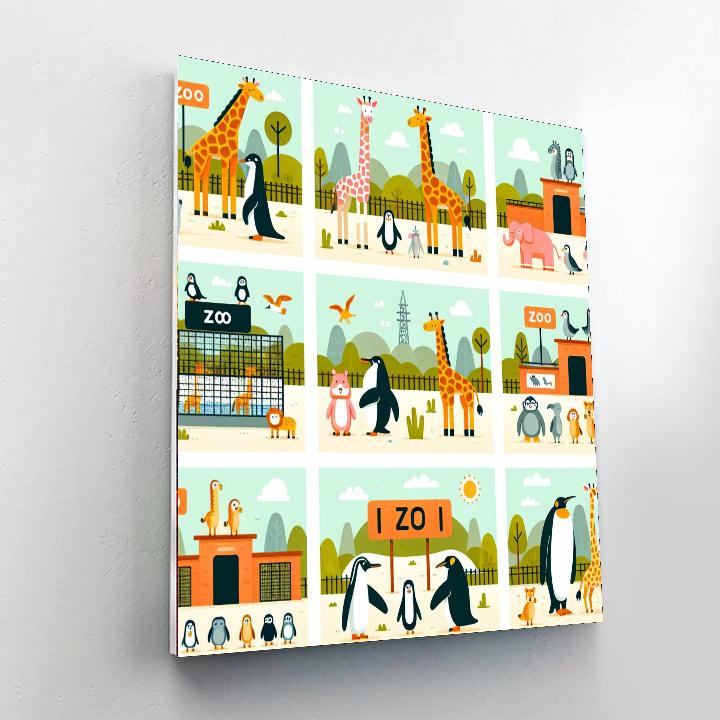 Zany Zoo Day Painting By Numbers Kit