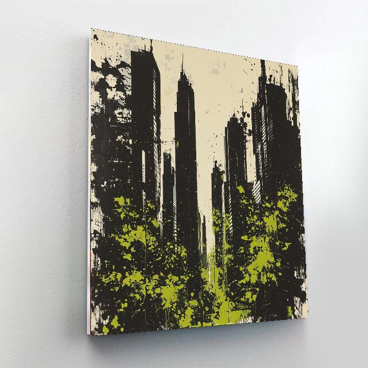Banksy Inspired Concrete Jungle  Number Painting