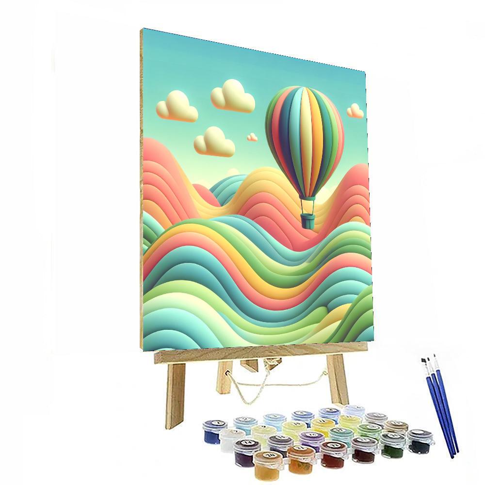 The Dreamy Balloon Voyage Number Painting