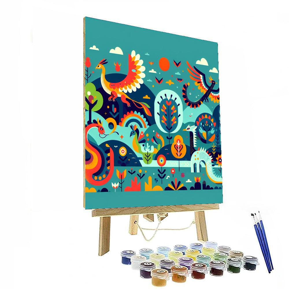 Mythical Creatures Haven Paint By Numbers Art