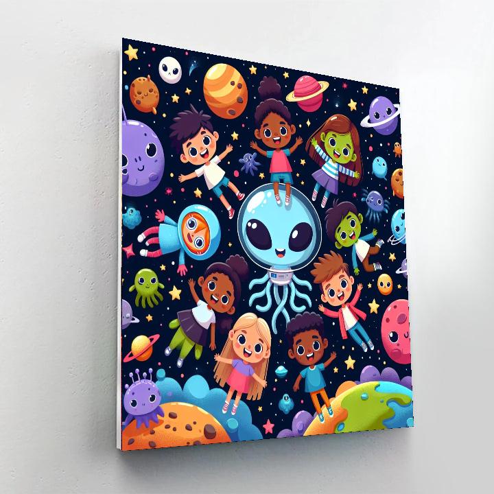 A Day In Space Paint By Numbers Art