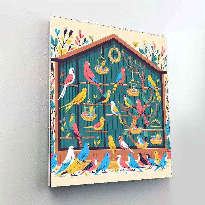 Friendly Feathered Friends Paint By Numbers Art