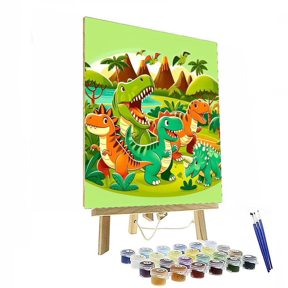Dinosaurs Roam Free Paint By Color