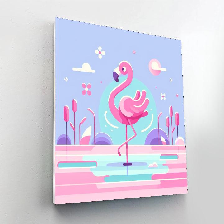 Funky Flamingo Party Painting By Numbers Kit