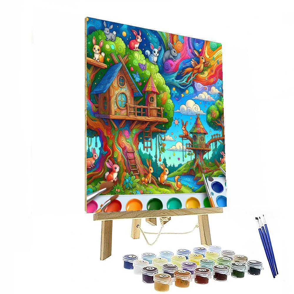 Whimsical Adventure Land For Kids Numbered Painting Kits