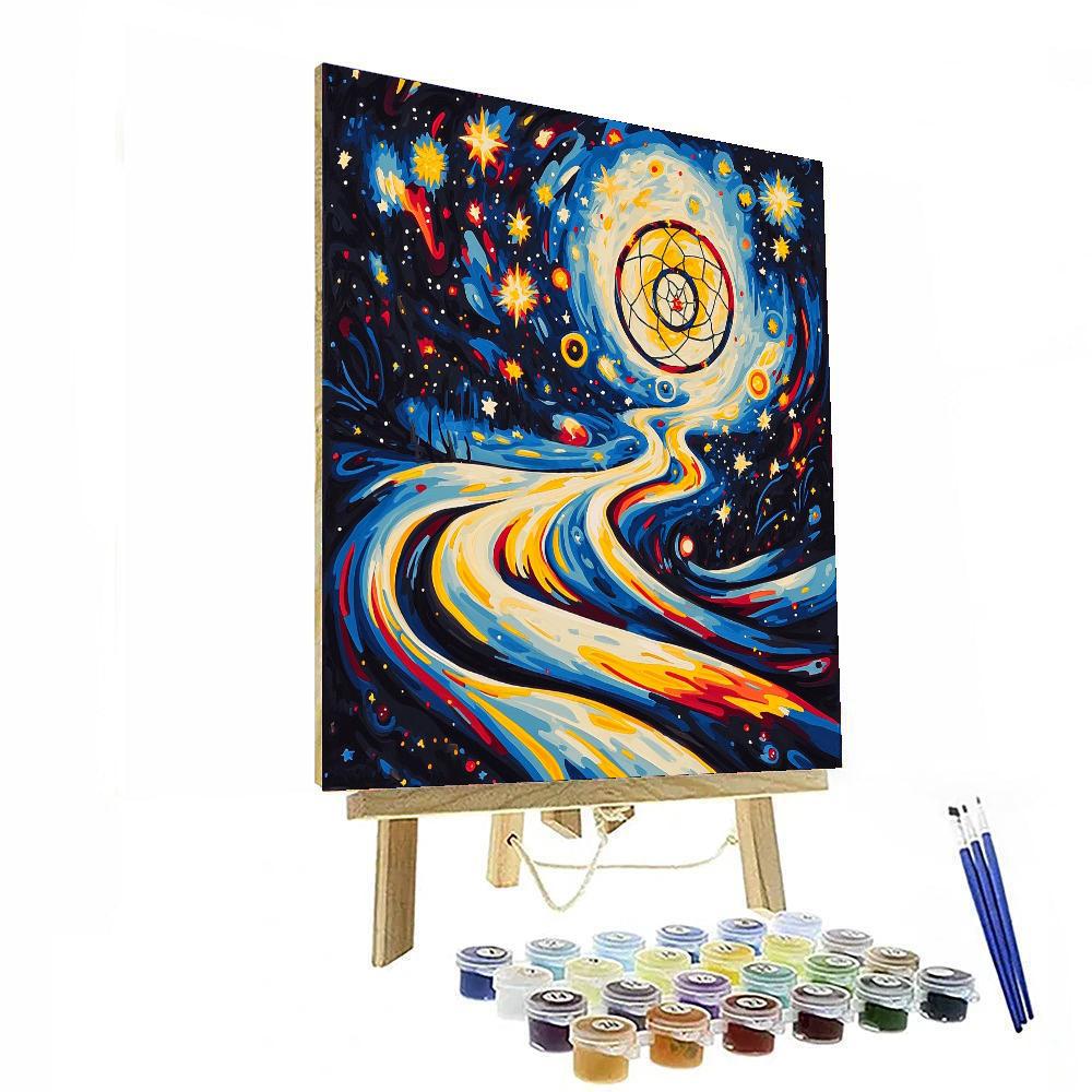 Joan Miró Inspired Cosmic Dreamcatcher  Paint By Color