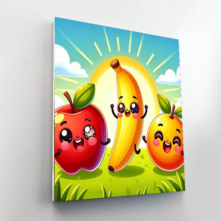 Bouncing Fruit Adventure Painting By Numbers Kit