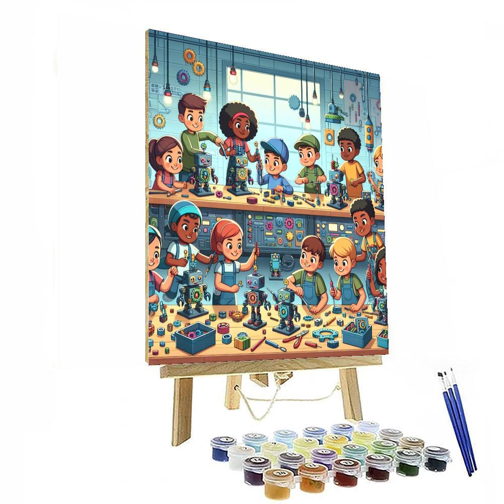 Robot Builders' Arena Painting Number Kit