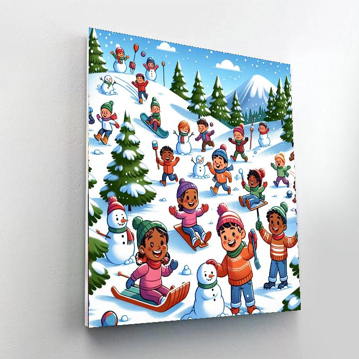 Wonderful Winter Fun Painting By Numbers Kit