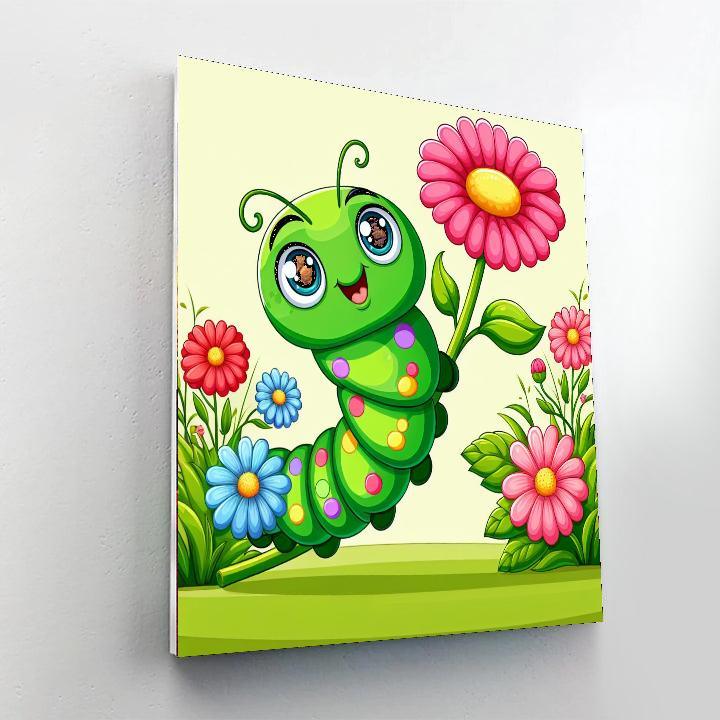 Cheery Caterpillar Paint By Numbers