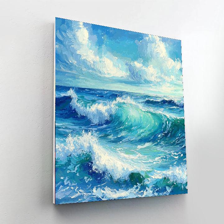 Paul Cézanne Inspired Ocean's Rhythmic Essence  Paint By Numbers Kits