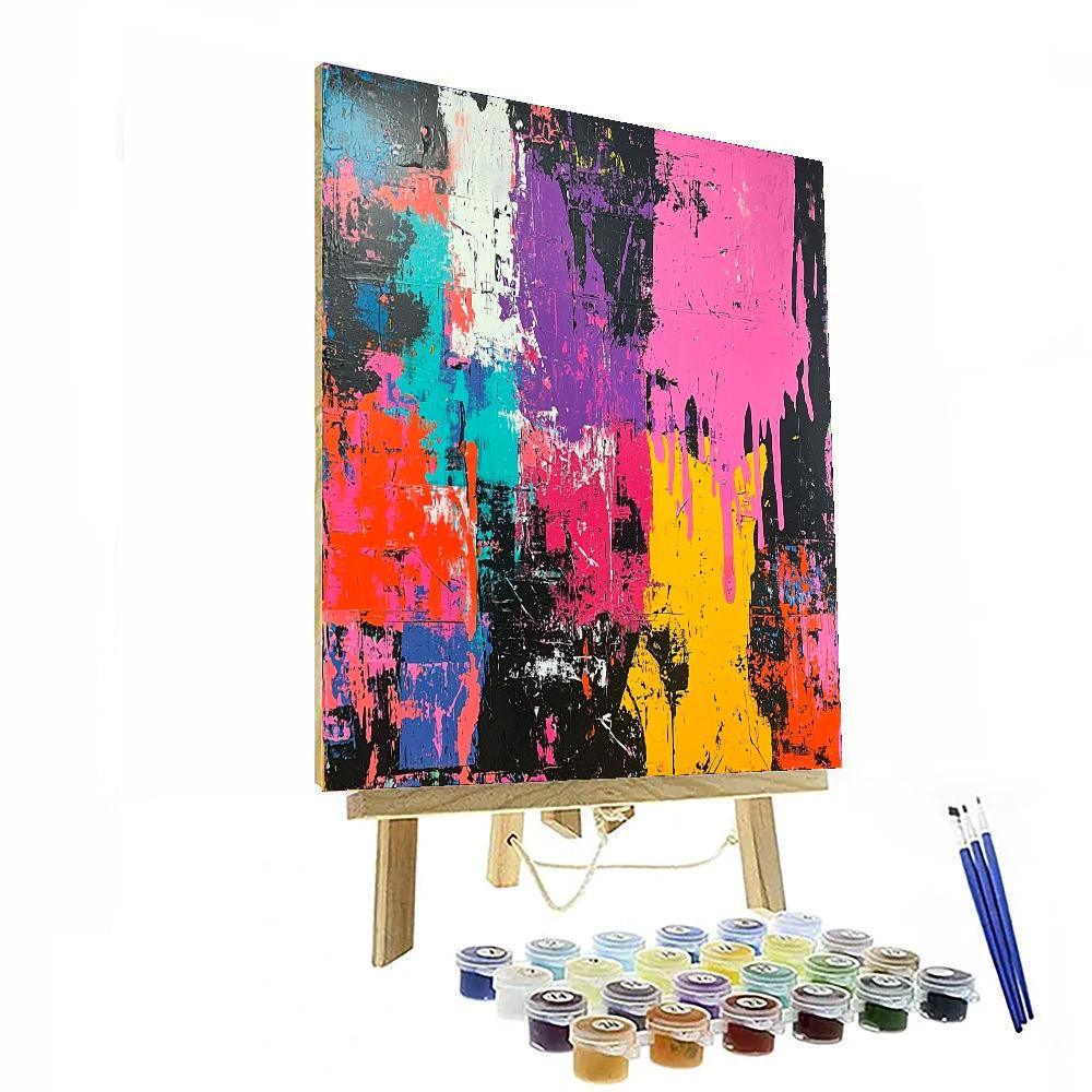 Jean-Michel Basquiat Inspired Tension And Harmony  Paint By Color