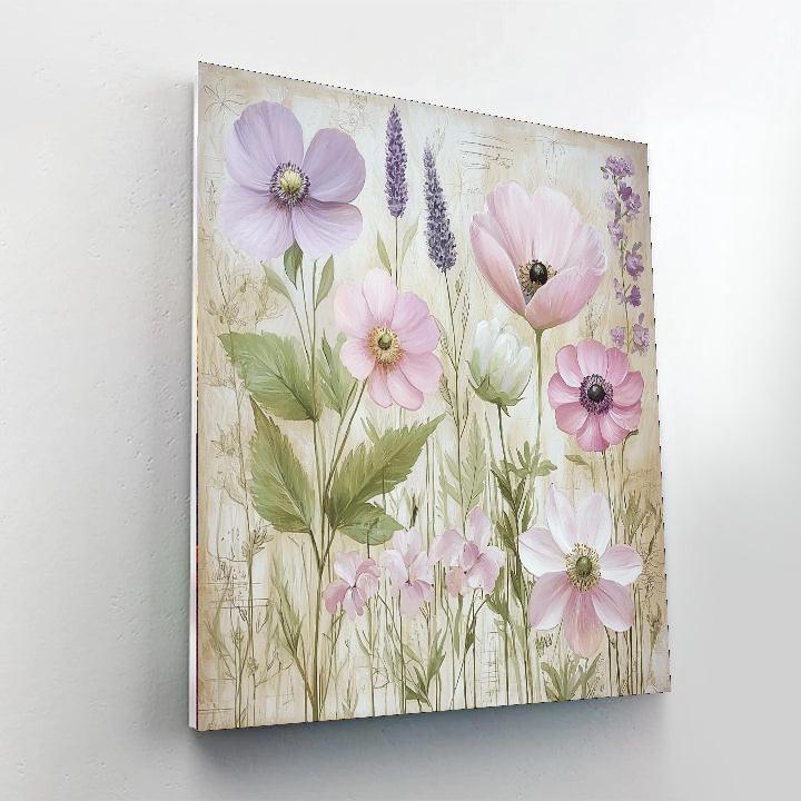 Leonardo Da Vinci Inspired Ethereal Flora  Numbered Painting Kits