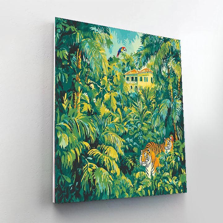 Rousseau Inspired Majestic Jungle Animals  DIY Paint By Numbers