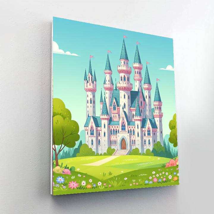 Fairytale Princess Castle Paint By Numbers Art