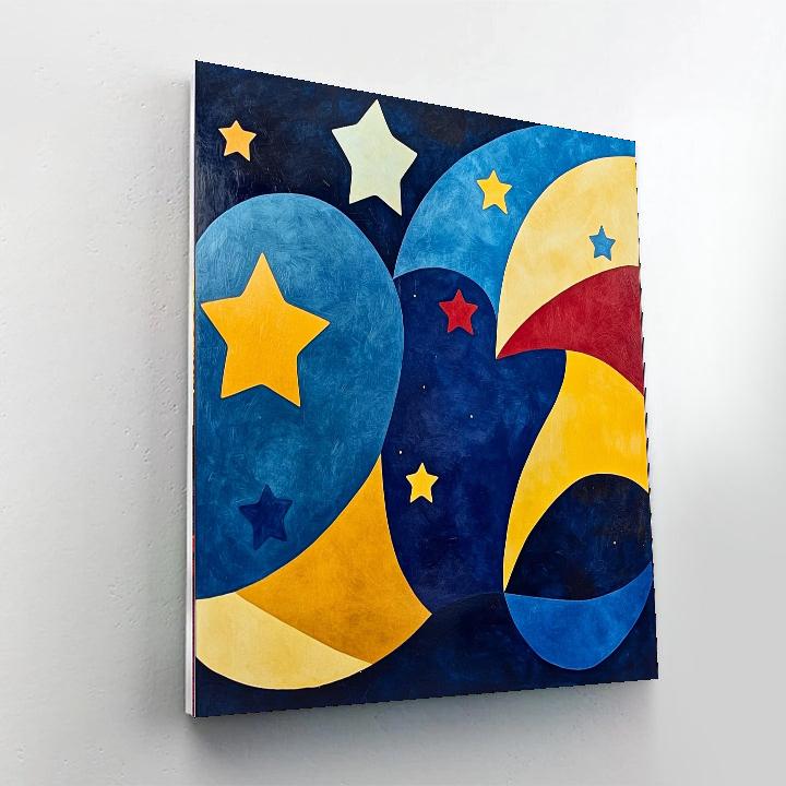 Joan Miró Inspired Chasing Stars  Painting Number Kit