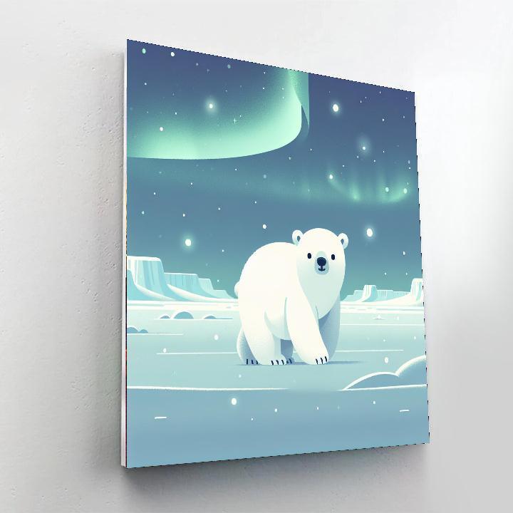 Polar Bear's Arctic Journey Paint By Numbers Art